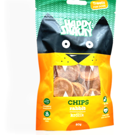 Happy Snacky Chips Królik 80g | przysmaki dla psa