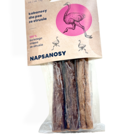 Happy Snacky Napsanosy Struś 3szt | przysmaki dla psa