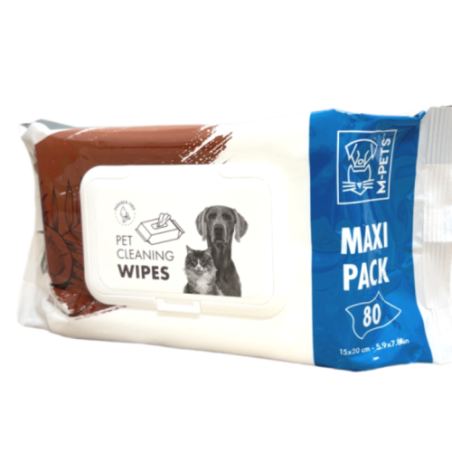 M-Pets Nawilżane Chusteczki Kokos 80szt | chusteczki dla psa i kota