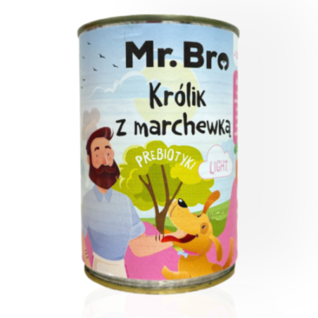 Mr.Bro Królik z Marchewką Light 400g | mokra karma dla psa