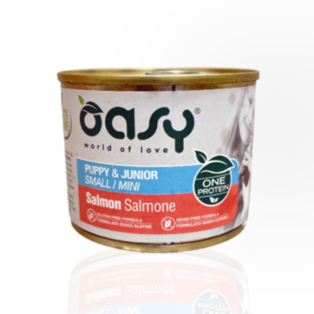 Oasy One Protein Puppy i Junior Mini Mokra Karma z Łososiem 200g | mokra karma dla psa