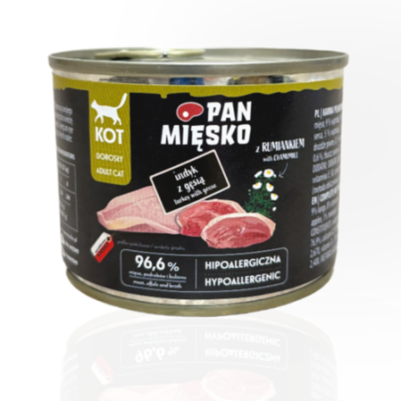 Pan Mięsko Mokra Karma dla Kota Indyk z Gęsią 200g | mokra karma dla kota