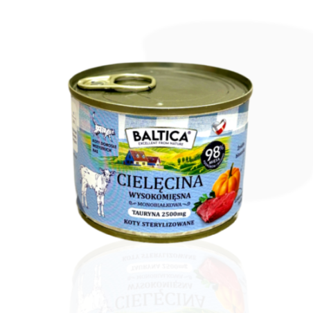 Baltica Cielęcina dla Kotów Sterylizowanych 185g | mokra karma dla kota