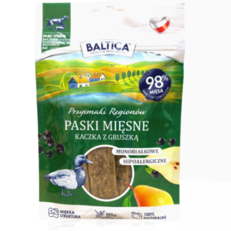 Baltica Paski Mięsne Kaczka z Gruszką 90g | przysmaki dla psa