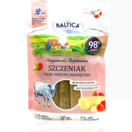 Baltica Paski Mięsne dla Szczeniąt Jagnięcina 90g | przysmaki dla psa