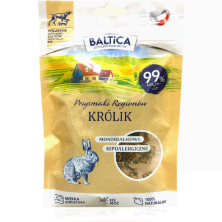 Baltica Przysmaki Półmiękkie z Królikiem 80g | przysmaki dla psa