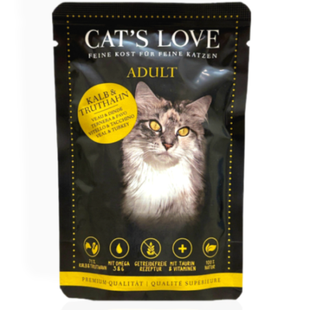 Cat's Love Adult Cielęcina i Indyk w Naturalnej Galaretce 85g | mokra karma dla kota
