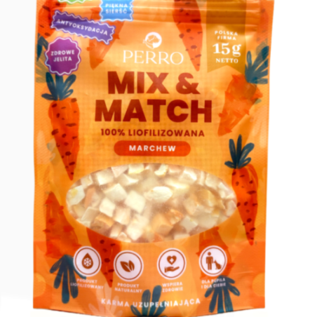 Perro Mix & Match Liofilizowana Marchew 15g | przysmaki dla psa