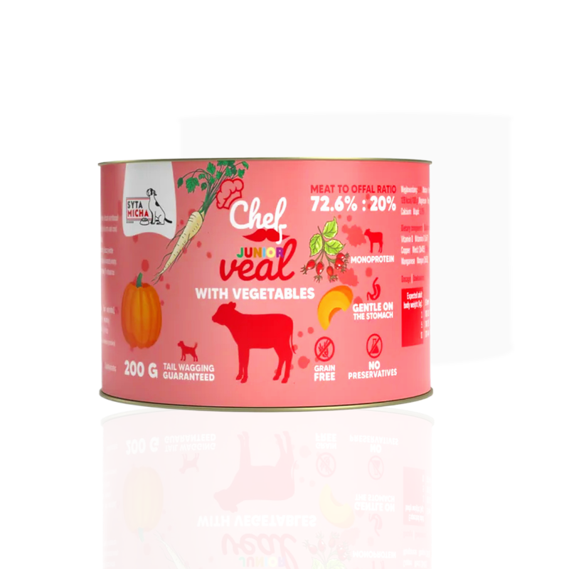 Syta Micha Chef Cielęcina Junior 200g | Karma mokra