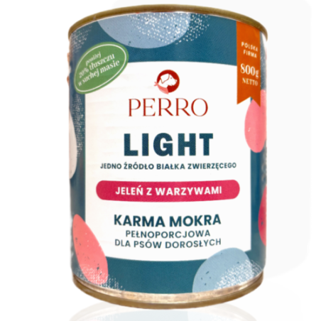 Perro Light Jeleń z Warzywami 800g | mokra karma dla psa