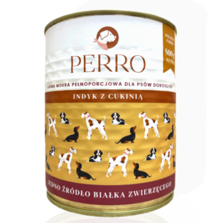 Perro Indyk z Cukinią 800g | mokra karma dla psa