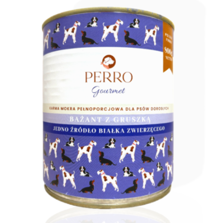 Perro Gourmet Bażant z Gruszką 800g | mokra karma dla psa