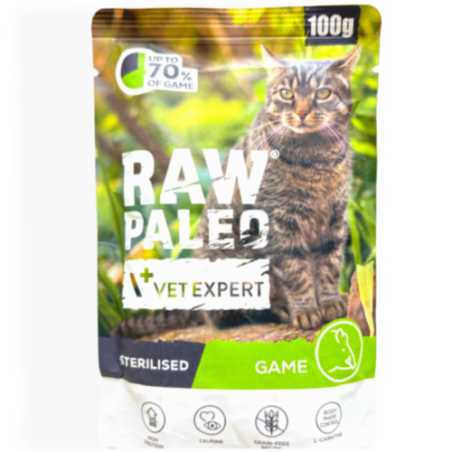 Raw Paleo Adult Sterilised Mokra Karma dla Kota z Dziczyzną 100g | mokra karma dla kota