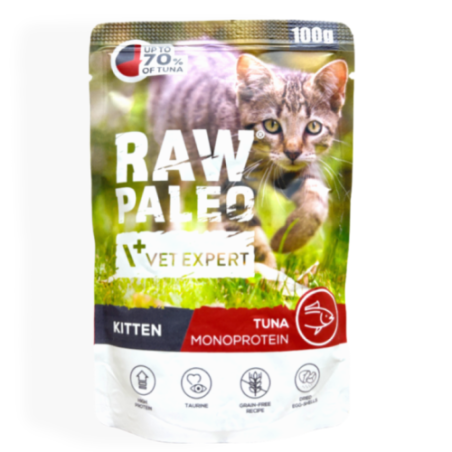 Raw Paleo Kitten Mokra Karma dla Kociąt z Tuńczykiem 100g | mokra karma dla kota
