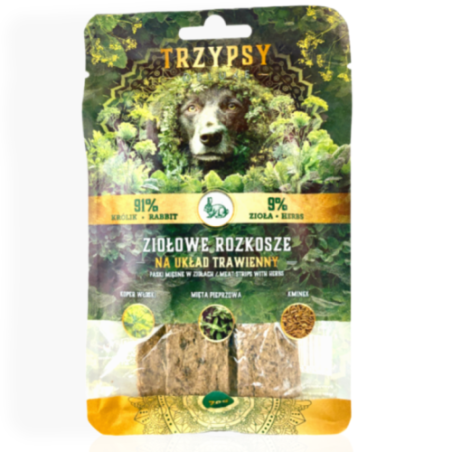 Trzy Psy Funkcjonalny Przysmak na Układ Trawienny z Królikiem 70g | przysmaki dla psa