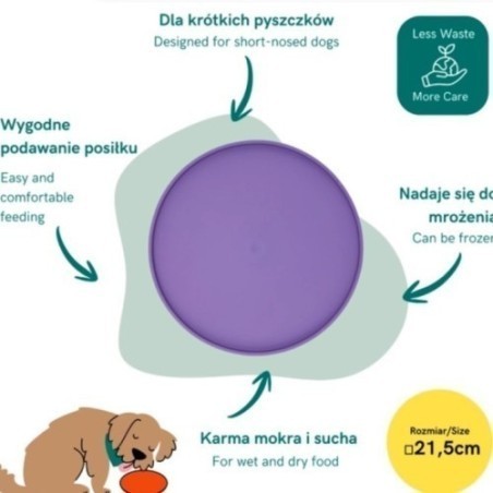 Fiboo Fiploo Talerzyk Fioletowy | Mata do lizania dla psa i kota
