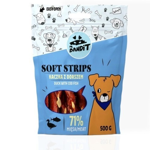 Mr.Bandit Soft Strips Kaczka z Dorszem 500g | Przysmak dla psa
