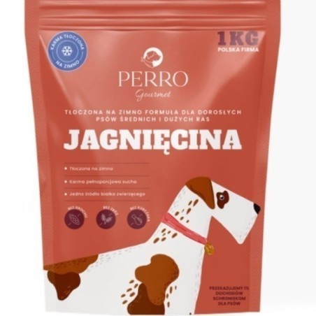 Perro Jagnięcina 1kg | Karma tłoczona na zimno dla psa
