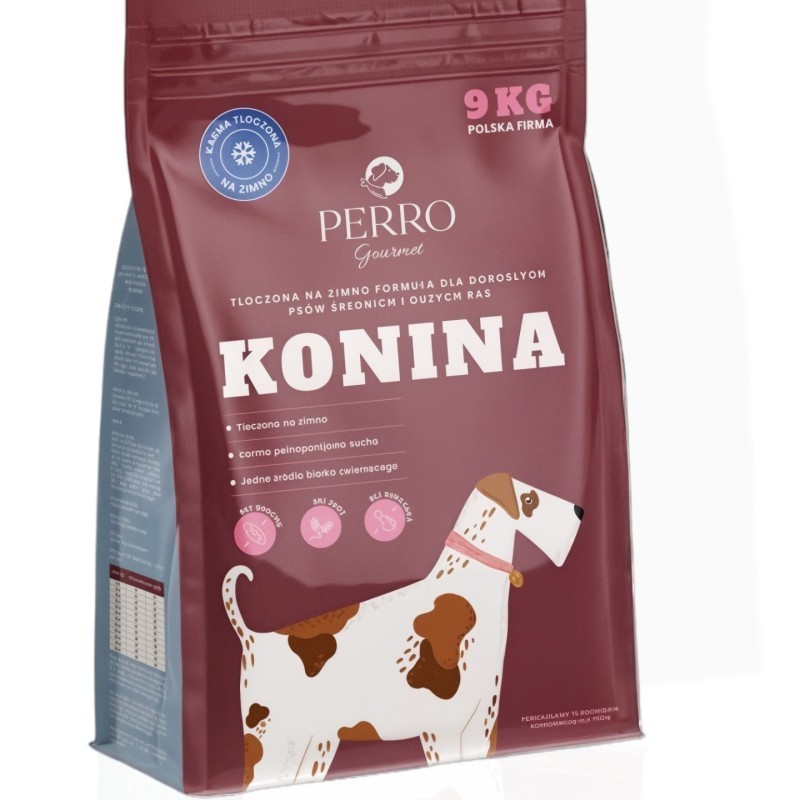 Perro Gourmet Konina 9kg | Sucha karma dla psa tłoczona na zimno