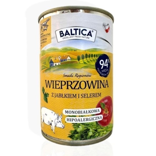 Baltica Wieprzowina z jabłkiem 400g | Karma mokra dla psa