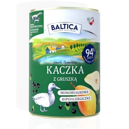 Baltica Kaczka z gruszką 400g | Monobiałkowa karma mokra