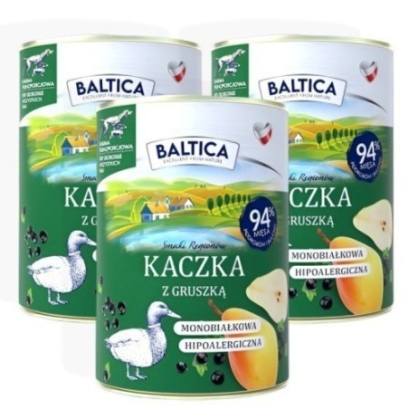Baltica Kaczka z gruszką 400g | Monobiałkowa karma mokra