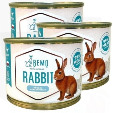 Bemo Cat Mono Królik 200g | Monobiałkowa karma mokra