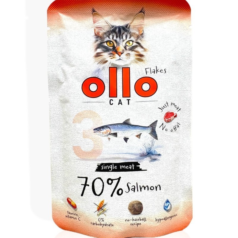OLLO Łosoś saszetka 85g | Monobiałkowa karma dla kota