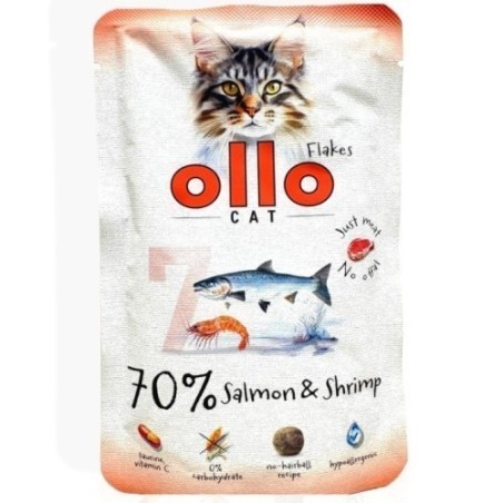 OLLO Łosoś z krewetką 85g | Karma mokra dla kota