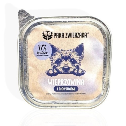 Paka Zwierzaka Wieprzowina z borówką 150g | Karma mokra