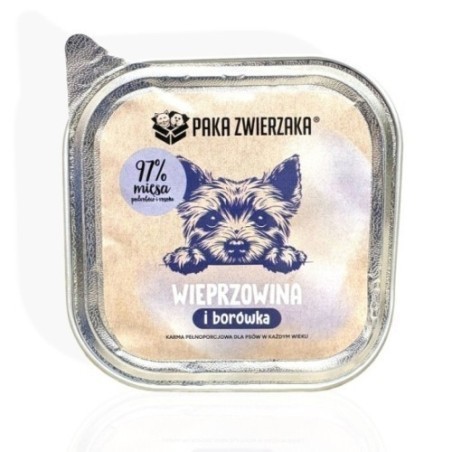 Paka Zwierzaka Wieprzowina z borówką 150g | Karma mokra