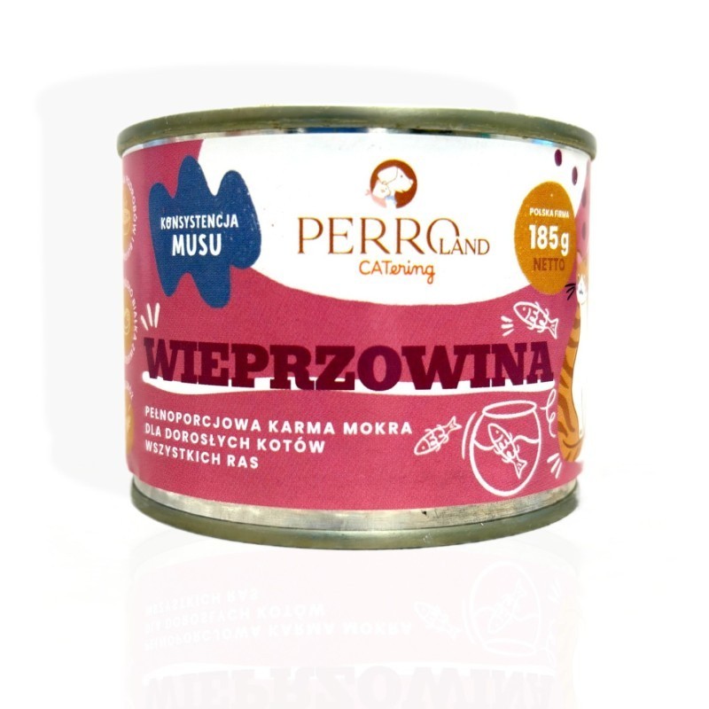 Perro Land Mus Wieprzowina 185g | Karma mokra dla kota