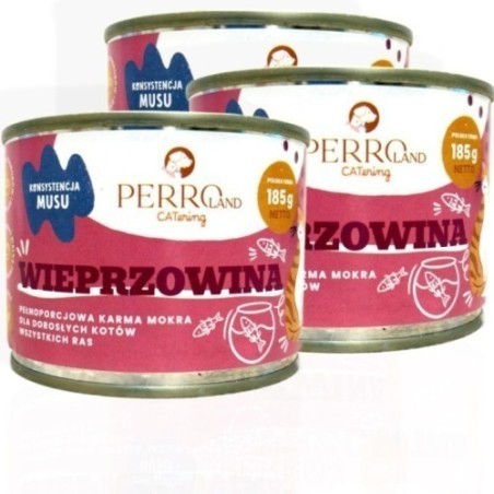 Perro Land Mus Wieprzowina 185g | Karma mokra dla kota