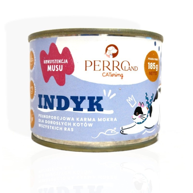Perro Land Mus Indyk 185g | Drobiowa karma dla kota