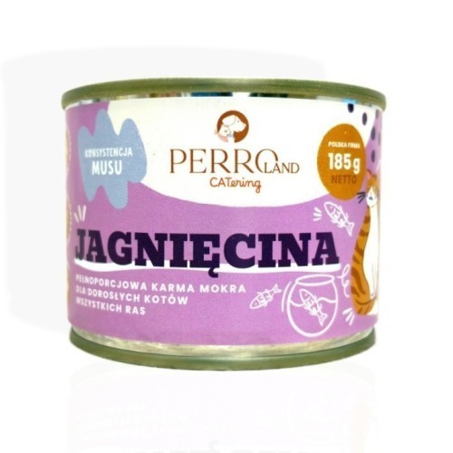 Perro Land Mus Jagnięcina 185g | Karma mokra dla kota