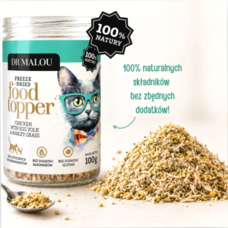 Dr Malou Topper Kurczak Trawa 100g | Posypka dla kota