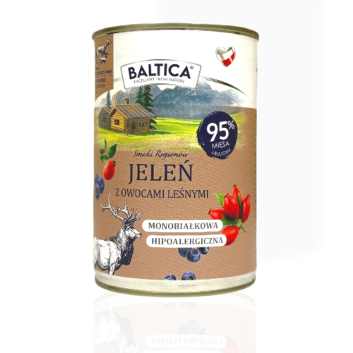 Baltica Smaki Regionów Jeleń z Owocami Leśnymi 400g | karma mokra dla psa