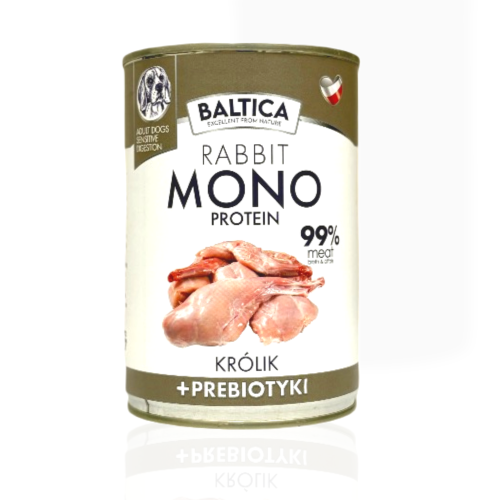 Baltica Nutraceutic Mono Królik z Prebiotykami 400g | karma mokra dla psa