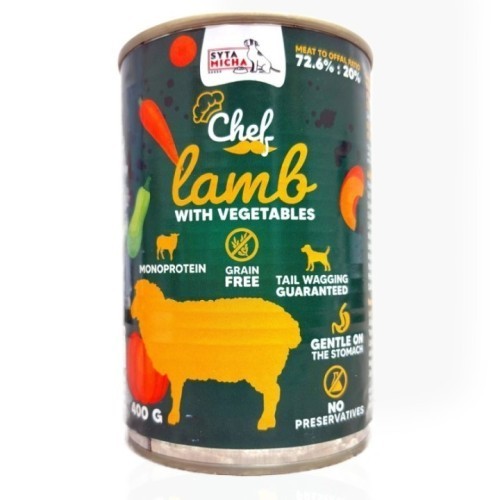 Syta Micha Chef Jagnięcina Warzywa 400g | Karma dla psa