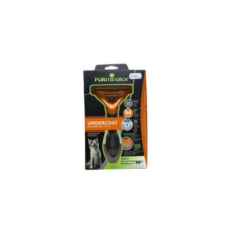 FURminator Szczotka do podszerstka dla średnich psów długowłosych w rozmiarze M | FURminator