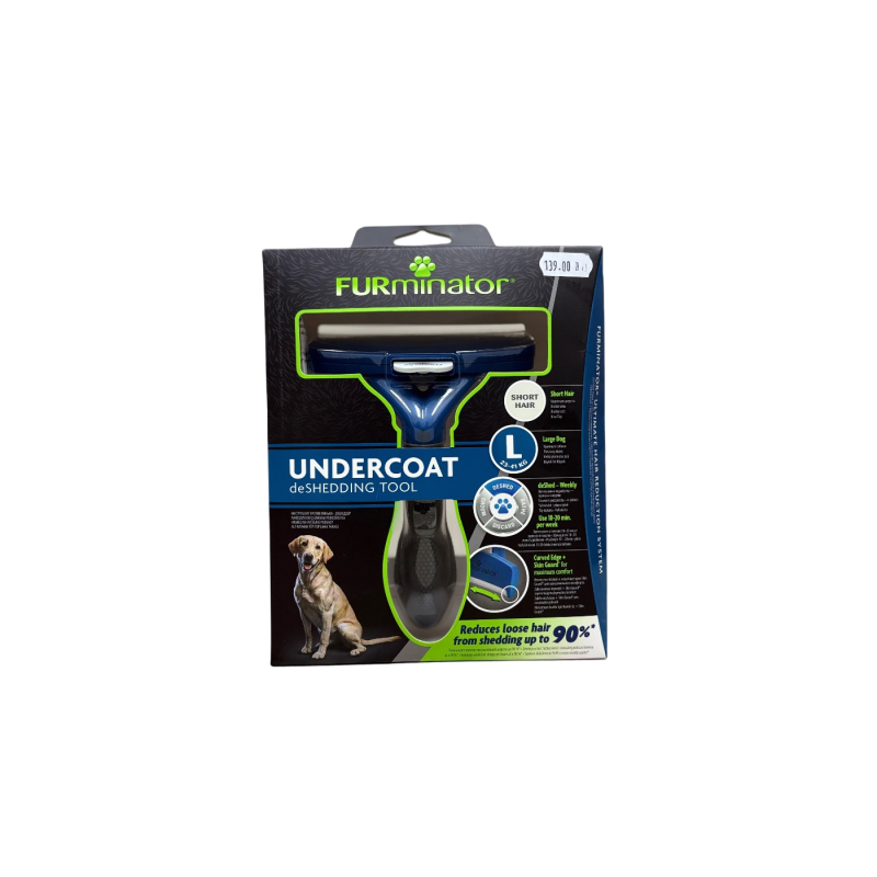 FURminator Szczotka do podszerstka dla dużych psów krótkowłosych w rozmiarze L | FURminator