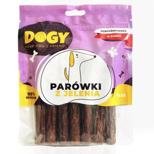 Dogy Parówki z Jelenia 7szt. | Przysmak mięsny dla psa