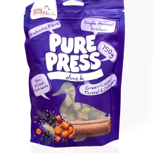 Syta Micha Pure Press Kaczka 150g | Sucha karma dla psa