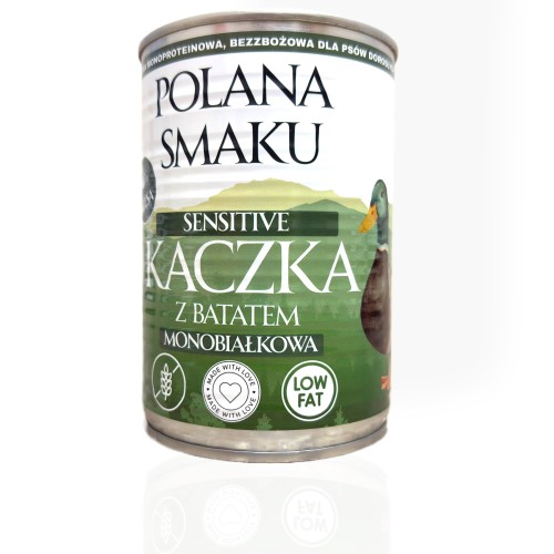 Polana Smaku Sensitive Kaczka Batat 400g | Karma mokra