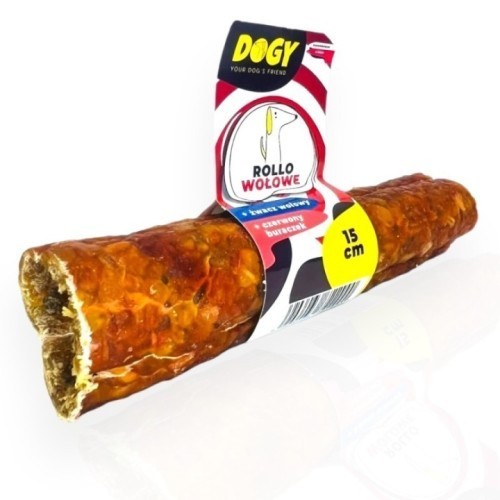 Dogy Rollo wołowe 15cm | gryzak dla psa