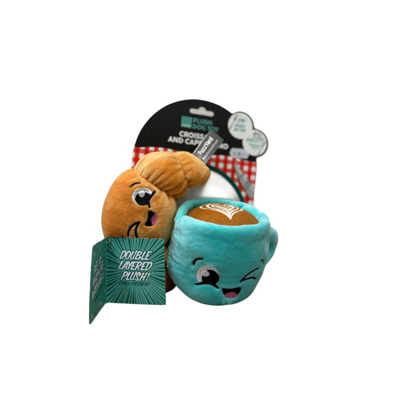 FuzzYard Zestaw 2 Zabawek Pluszowych Rogal i Kawa | FuzzYard