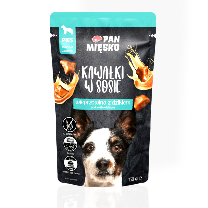 Pan Mięsko Wieprzowina z dzikiem 150g | Karma mokra dla psa