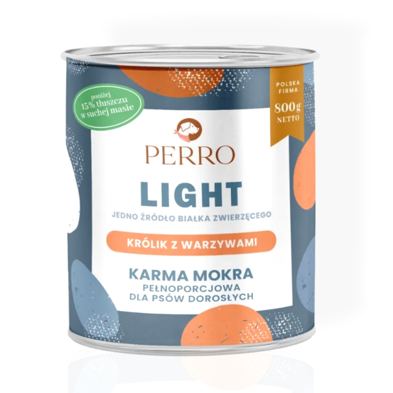 Perro Light Królik z warzywami 800g | Mokra karma dla psa