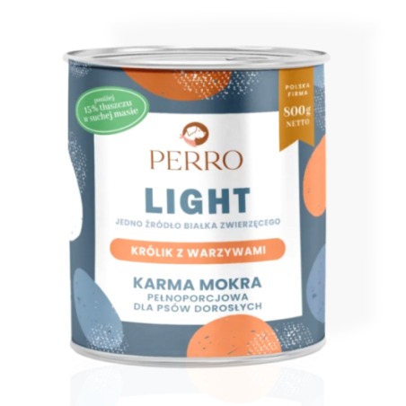 Perro Light Królik z warzywami 800g | Mokra karma dla psa