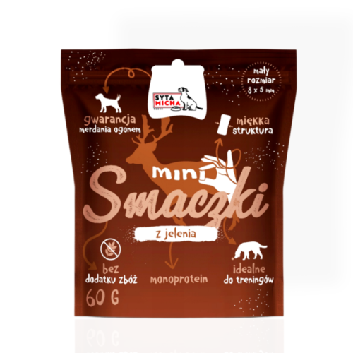 Syta Micha Mini Smaczki z jelenia 60g | Przysmak dla psa